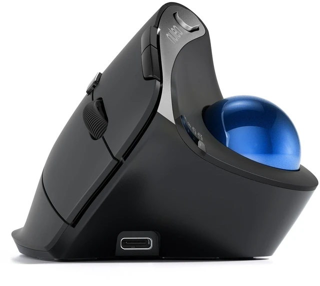 Main image of Nulea Wireless Trackball Mouse, 54 Vertical Ergonomic Thumb Control-Blue