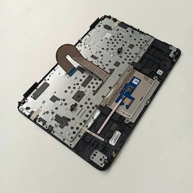 Alt view image 3 of 5 - Lyinsen Replacement for HP Chromebook X360 11MK G3 EE Laptop Upper Case Palmrest Keyboard Touchpad Assembly Part 11.6" M49312-001 Top Cover Black
