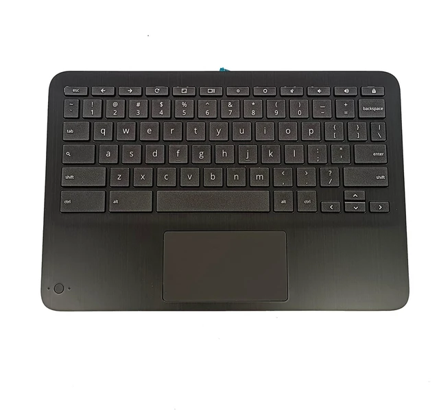 Main image of Lyinsen Replacement for HP Chromebook X360 11MK G3 EE Laptop Upper Case Palmrest Keyboard Touchpad Assembly Part 11.6" M49312-001 Top Cover Black