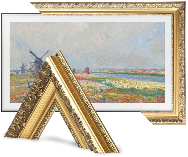Main image of Tv Guard Frame TV Bezel, Compatible With Samsung The Frame TV, 32 Inch, Antique Gold, Suitable for Wall Mounted Televisions