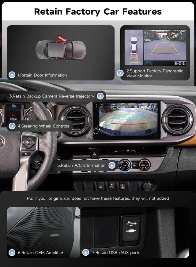 Alt view image 3 of 5 - Roadanvi X14 9" Car Radio for Toyota Tacoma 2016-2022 Corolla 2017 2018
