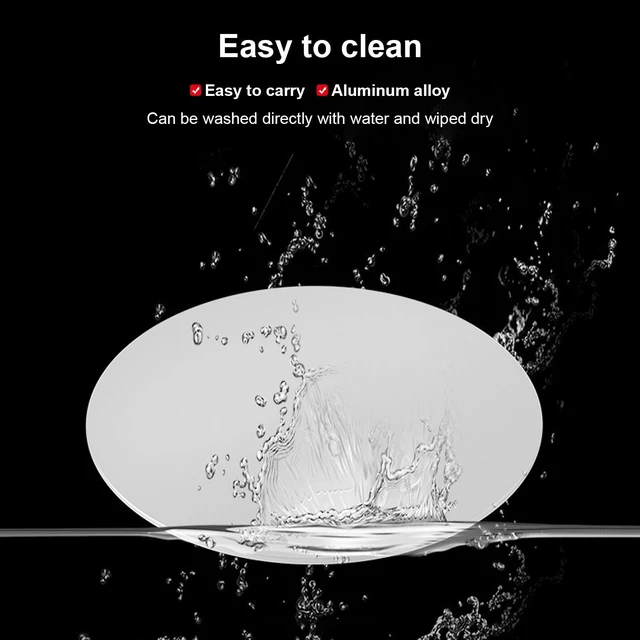 Alt view image 4 of 5 - OVAQUIXI Rotating Monitor Stand, Smooth 360 Degree Display Turner for Home Office Aluminum Alloy Silver 8.5 Inch Anti Slip Base for Monitors Tablets Phones 1 Pack