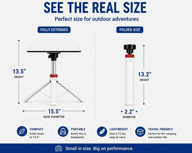 Alt view image 5 of 5 - Portable Starlink Mini Tripod Stand, 0.72 lb Lightweight Ground Mount