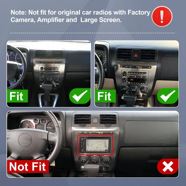 Alt view image 2 of 5 - 9 Inch Linux Touchscreen Car Radio Stereo for Hummer H3 2005-2010 with CarPlay/Android Auto Car Radio, Support Bluetooth,Backup Camera,SWC,FM Radio,Dual USB