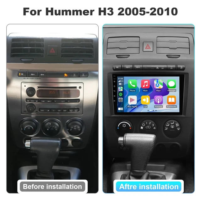 Alt view image 5 of 5 - 9 Inch Linux Touchscreen Car Radio Stereo for Hummer H3 2005-2010 with CarPlay/Android Auto Car Radio, Support Bluetooth,Backup Camera,SWC,FM Radio,Dual USB