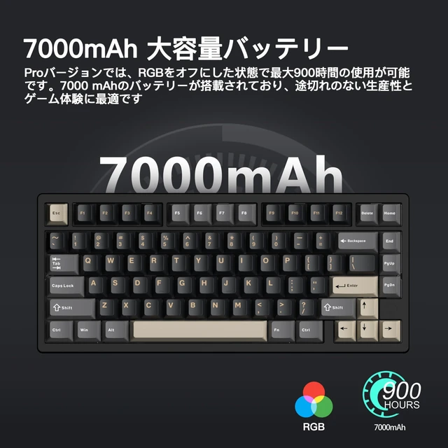 Alt view image 4 of 5 - KIBU WOBKEY Rainy75 75% Tri-Mode Mechanical Keyboard, CNC Aluminum Custom Wireless Keyboard, Hot Swappable, VIA Programmable,Cocoa Switch, RGB Backlit,BT/2.4G/Wired for Mac/Win(Pro Black)