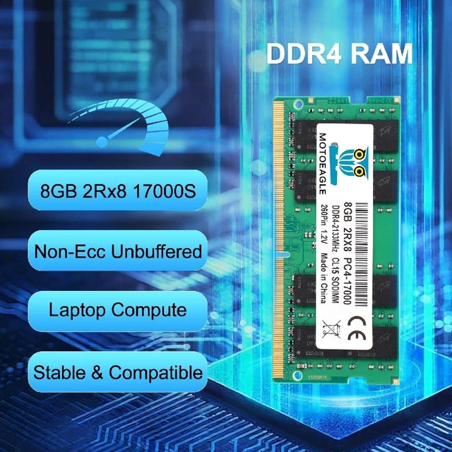 Alt view image 2 of 5 - 16GB DDR4 RAM 2x8GB 2133 MHz SO-DIMM 2RX8 PC4-17000 DDR4-2133P CL15 DIMM Non-ECC Laptop Memory KIT