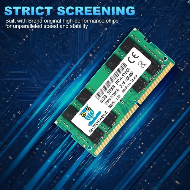 Alt view image 4 of 5 - 16GB DDR4 RAM 2x8GB 2133 MHz SO-DIMM 2RX8 PC4-17000 DDR4-2133P CL15 DIMM Non-ECC Laptop Memory KIT
