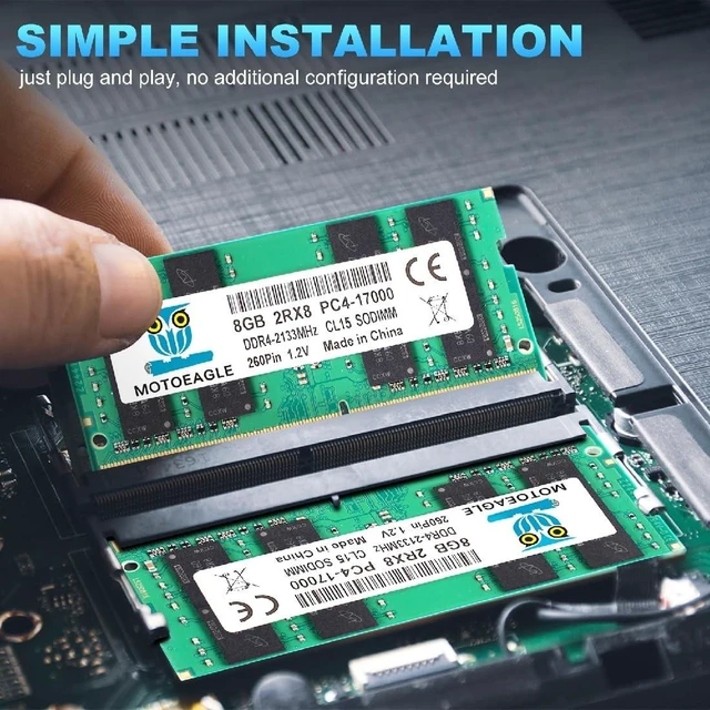 Alt view image 5 of 5 - 16GB DDR4 RAM 2x8GB 2133 MHz SO-DIMM 2RX8 PC4-17000 DDR4-2133P CL15 DIMM Non-ECC Laptop Memory KIT