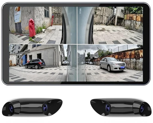 Main image of BeZheest AI Blind Spots Detection System with 4 Ultra HD Cameras, Blind Spot Monitoring System for Any Car's 180 Side Views, Front and Rear Sides View Cameras, Driving Recorder,HD Night Vision