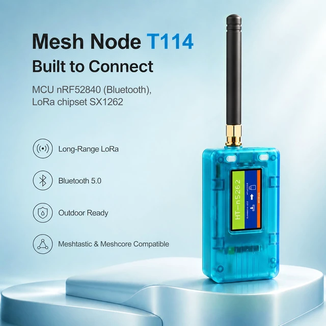 Alt view image 2 of 5 - MESHYEAOFAH Meshtastic T114 V2+800mAh Battery+GPS+Case - nRF52840 SX1262