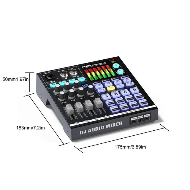 Alt view image 2 of 5 - Btuty 48V Podcast Sound Board BT DJ Mixer Audio Mixer for Live Streaming