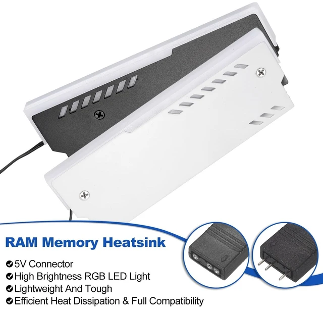 Alt view image 4 of 5 - Nexarelle 2Pcs DDR3/DDR4/DDR5 Memory RAM Cooler Heatsink 5V/3Pin