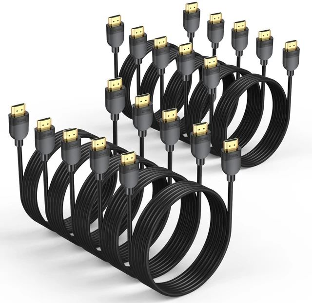 Main image of 4K HDMI Cable 6FT 10-Pack, High Speed HDMI 2.0 Cord, 4K@60Hz, 18Gbps
