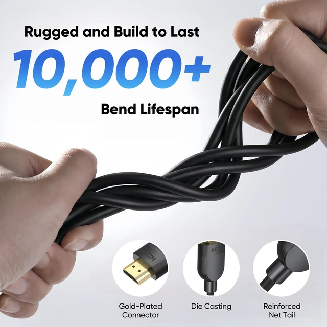 Alt view image 3 of 5 - 4K HDMI Cable 6FT 10-Pack, High Speed HDMI 2.0 Cord, 4K@60Hz, 18Gbps