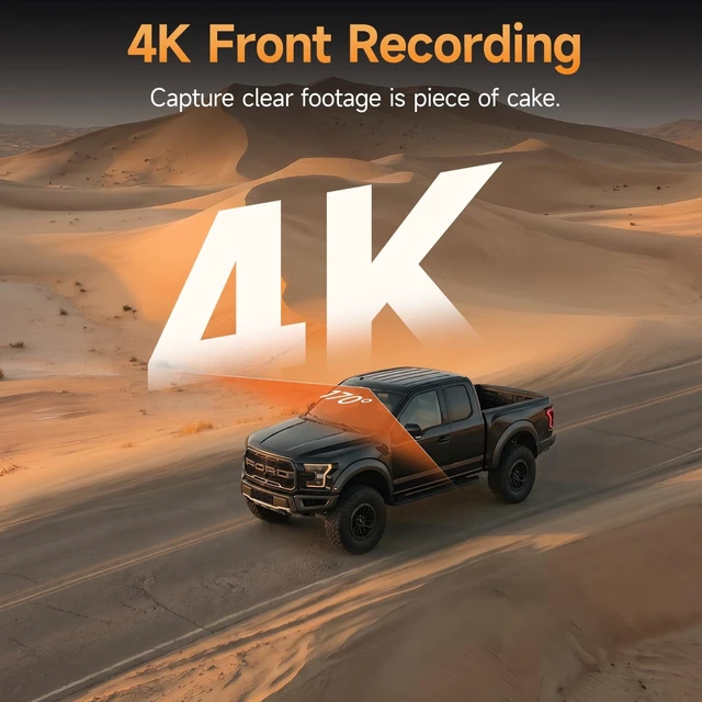 Alt view image 4 of 5 - 4K Dash Cam for Ford F150 2018-2026 F250/F350/F450 Super Duty 2020-2026