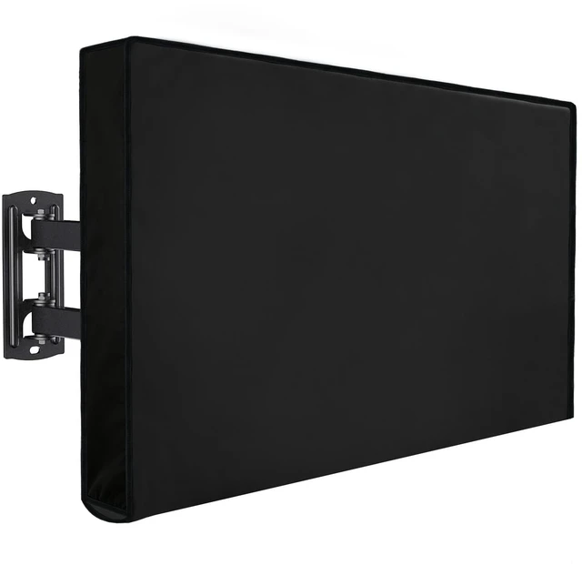 Main image of TENTVIA Outdoor TV Cover, 48 to 50 Inch Weatherproof TV Protector, 600D Oxford Fabric Waterproof Outdoor Television Cover with Back Storage Pocket, Universal Fit for Wall Mount Bracket, Black