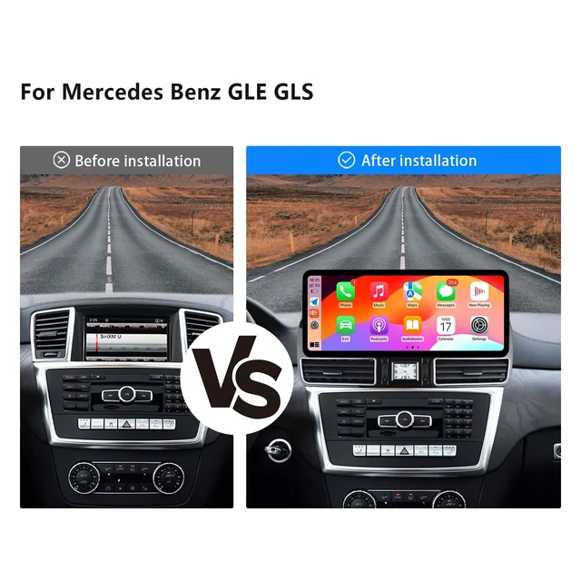 Alt view image 4 of 5 - Ultra Narrow 12.3 Inch Car Stereo for Mercedes-Benz GLE GLS Carplay Android Auto Radio Multimedia Player Touch Screen 2016-2019(Linux GLE GLS System)