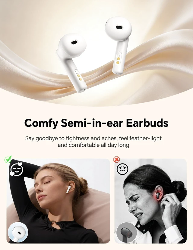 Alt view image 3 of 5 - dbsono True Wireless Earbuds Bluetooth Headphones: Ultra-Lightweight White
