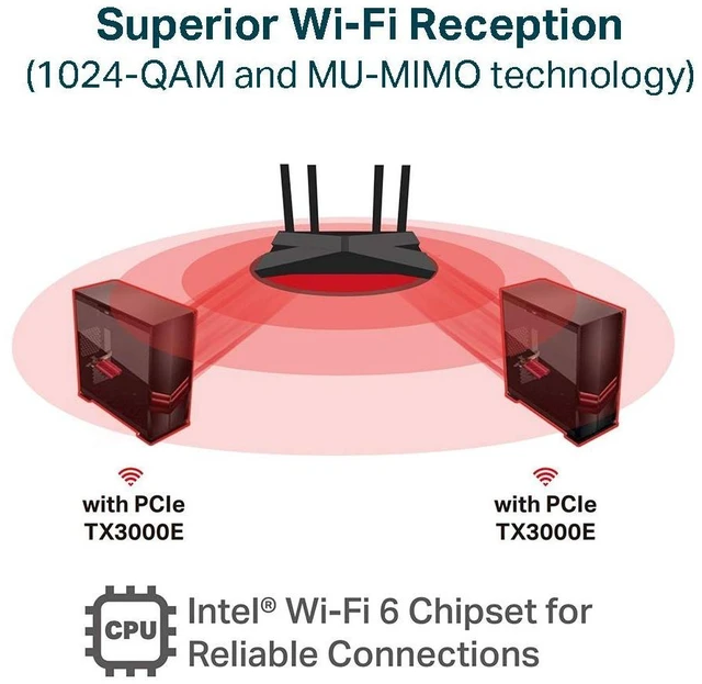 Alt view image 2 of 5 - TP-LINK Archer TX3000E Internal WLAN / Bluetooth 2402 Mbit/s
