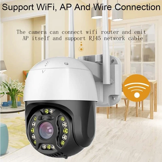 Alt view image 3 of 5 - (8MP 5X Zoom) UltraHD 4K (8MP) Outdoor Security WiFi Wireless IP Camera, 3840x2160, 80ft NightVision, IP66 Weatherproof, Two-Way Audio, MicroSD Recording