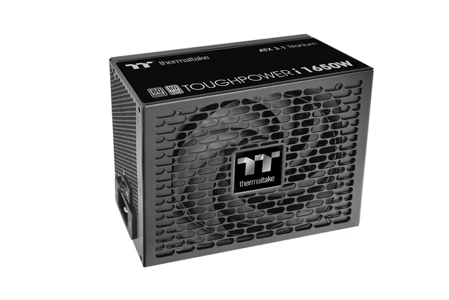 Alt view image 4 of 5 - Thermaltake Toughpower i1650W; ATX 3.1; 4X Native PCIe 5.1 12V-2x6; Dual-Color H++ Connectors; 100% Japanese Capacitors; Multi/Single Rail Switching; Digital; 80 Plus Titanium; PS-TPI-1650FN