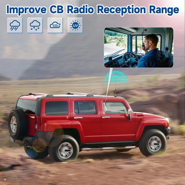 Alt view image 5 of 5 - Bingfu CB Radio Antennas 27MHz - PL259 & BNC Male Truck Antenna Kit Magnetic Base - Compatible with Galaxy Uniden Bearcat Cobra Radioddity Texas Ranger RoadKing Mobile CB Radio