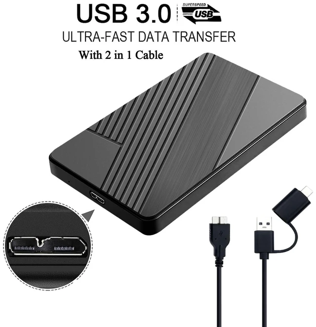 Alt view image 4 of 5 - HWAYO 320GB Ultra Slim Portable External Hard Drive USB 3.0-HDD