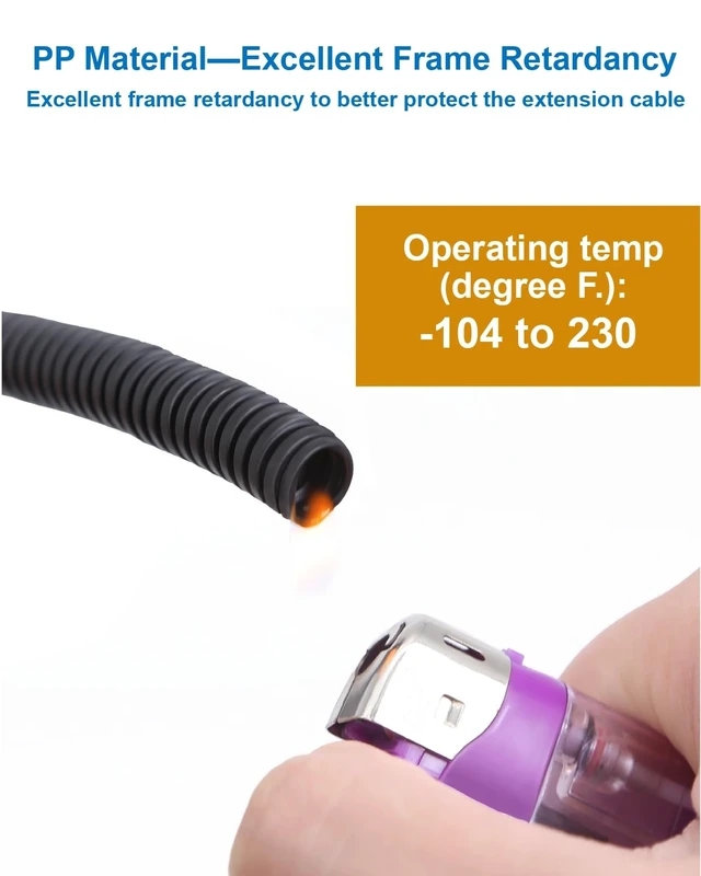 Alt view image 5 of 5 - STONVUE 4 Pin Backup Camera Cable with Corrugated Tube Cover (33FT/10M)