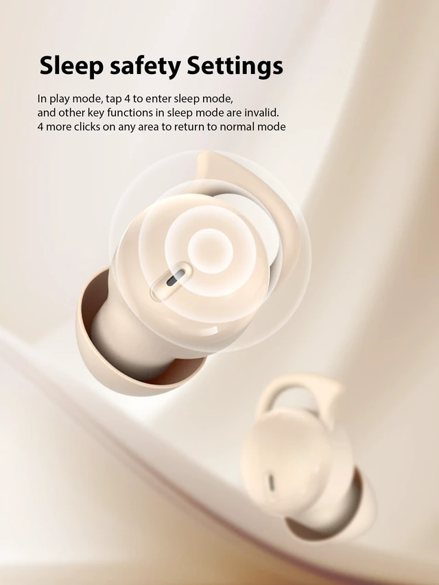 Alt view image 3 of 5 - Dawntide Sleep Earbuds for Side Sleepers, Invisible Bluetooth Earbuds with Noise Blocking, Mini Wireless Sleep Headphones for Sleeping, Snoring Relief, Travel, Study & Relaxation (Black)