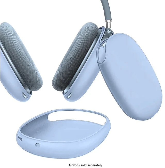 Alt view image 2 of 5 - SaharaCase - Liquid Silicone Cover Case for AirPods Max, Sky Blue, (HP00181)