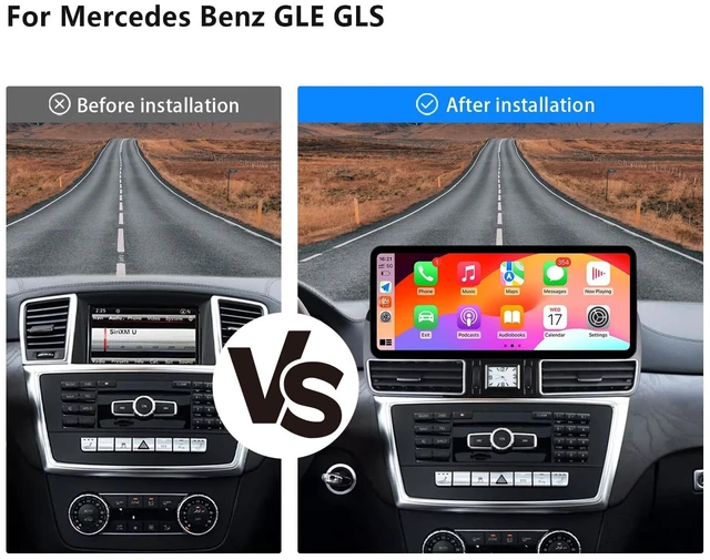 Alt view image 3 of 5 - Ultra Narrow 12.3 Inch Car Stereo for Mercedes-Benz GLE GLS Carplay Android Auto Radio Multimedia Player Upgrade Touch Screen 2016-2019(Linux GLE GLS System)
