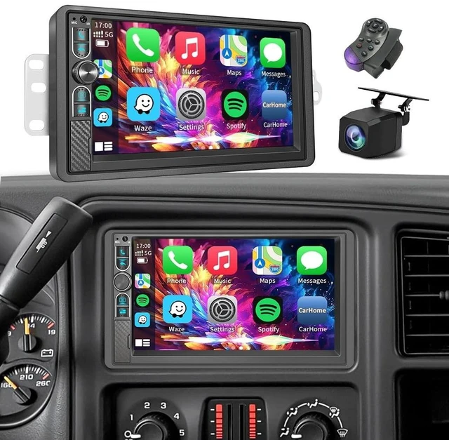 Main image of Plug&Play Car Stereo for Chevrolet Silverado 1500/2500/3500 Suburban Tahoe 2003-2006 /Sierra Impala Yukon Avalanche 2003-2006,7" IPS Touchscreen with CarplayAndroid Auto 30-EQ/Subwoofer Output