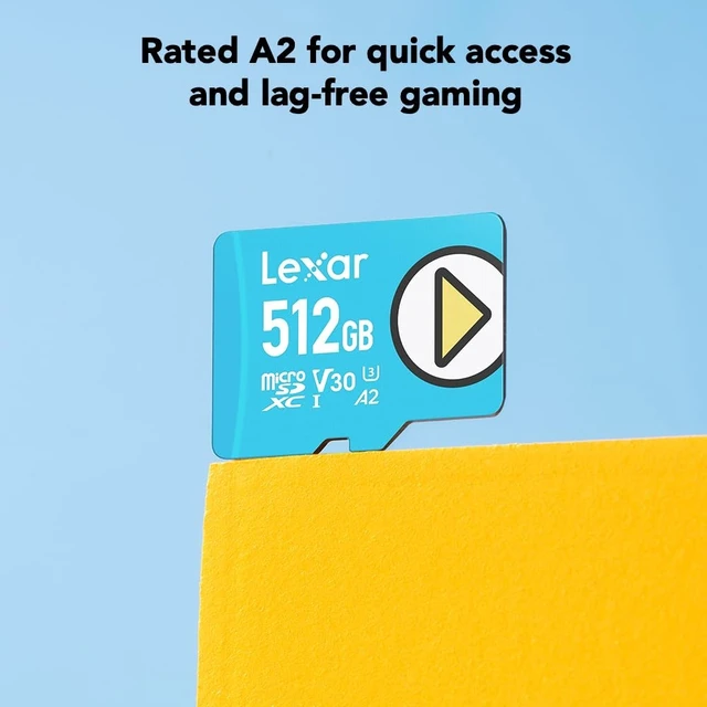 Alt view image 5 of 5 - Lexar 512GB Play Blue Micro SD Card, 160MB/s Read, 4K, V30, UHS-I, A2