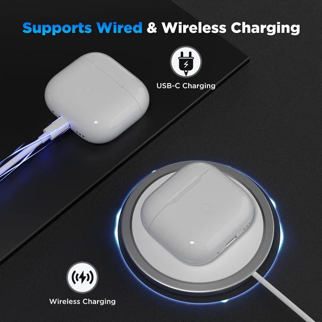 Alt view image 5 of 5 - Wireless Charging Case Replacement Compatible with AirPods 4rd