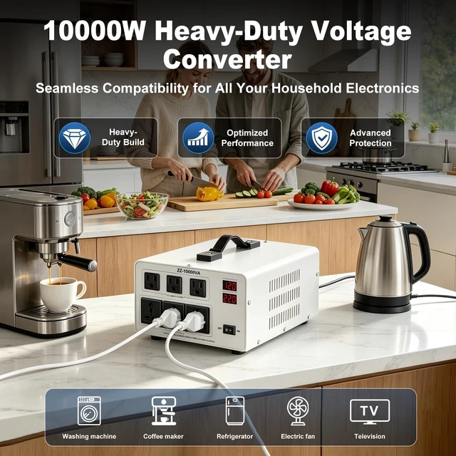 Alt view image 3 of 5 - 10000W Voltage Converter Transformer Step Up Down 110V 120V to 220V 240V