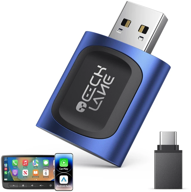 Main image of 2026 Upgraded 2-in-1 Wireless CarPlay Adapter & Android Auto Wireless Adapter, Bluetooth Car Adapter for Wired to Wireless, Fast & Stable Auto-Connect, 5G WiFi & BT 5.4, Plug & Pl