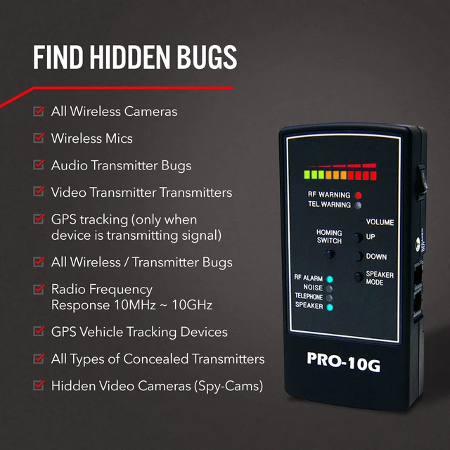 Alt view image 5 of 5 - SpyFinder ProMax Hidden Camera Detector & Bug Detector Bundle