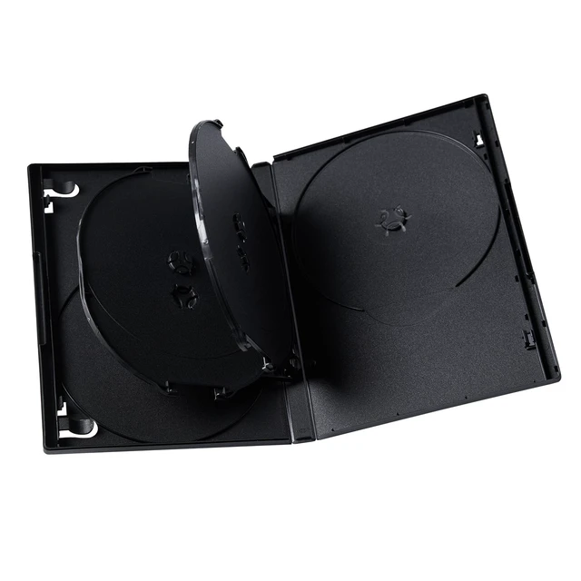 Alt view image 4 of 5 - Progo Premium 14mm Standard Size 6-Disc DVD Case with Clear Sleeve - Space Saving Storage Solution for Blu-ray Discs, DVDs and CDs (25 pcs)