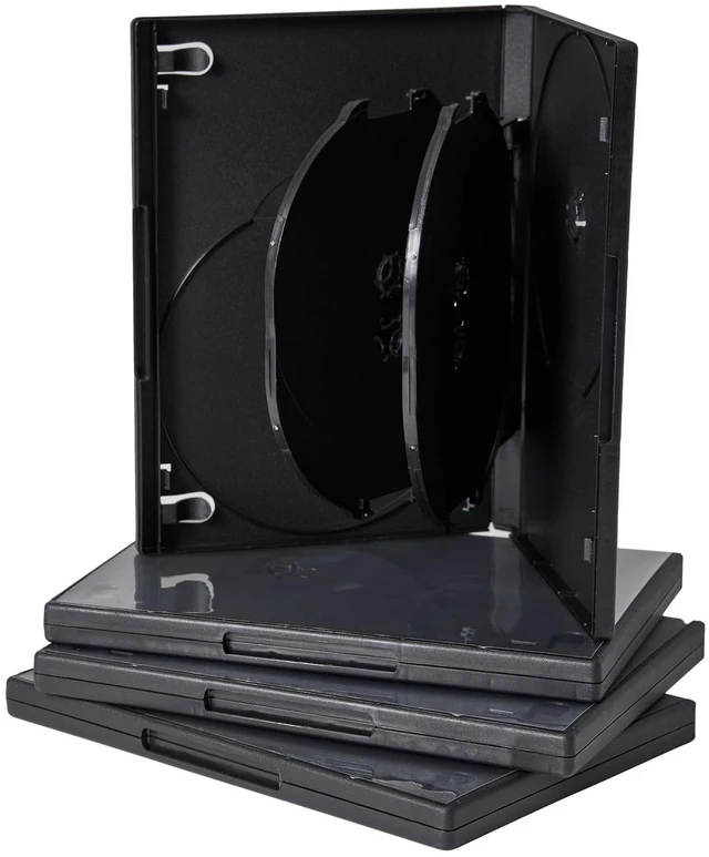 Main image of Progo Premium 14mm Standard Size 6-Disc DVD Case with Clear Sleeve - Space Saving Storage Solution for Blu-ray Discs, DVDs and CDs (25 pcs)