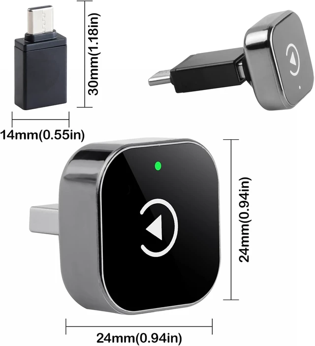 Alt view image 4 of 5 - Wireless Carplay Adapter & Android Auto 2025 Upgrade Wired CarPlay to Wireless,2-in-1 Mini USB Design with Fast Stable Connection Car Play for Apple iOS 10+, Android 11+ Version