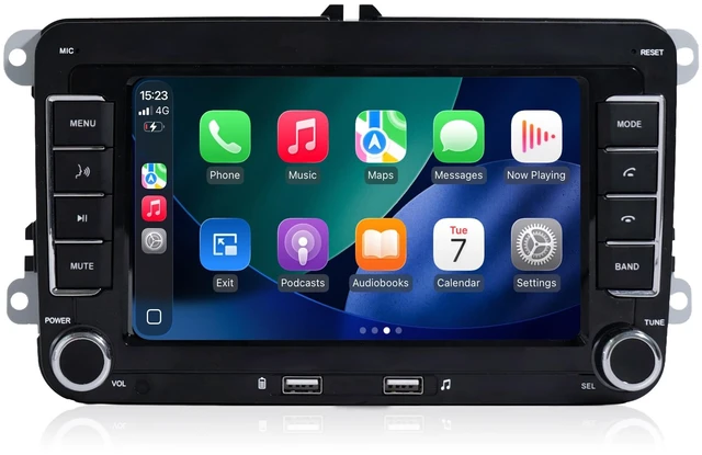 Main image of Orelvixo Car Stereo Carplay Android Auto for Volkswagen VW Tiguan Jetta Beetle Passat Golf Mk5 Mk6 T5 EOS Polo, Car Radio Head Unit with Bluetooth Mirror SWC 7'' Touchscreen Rear Camera