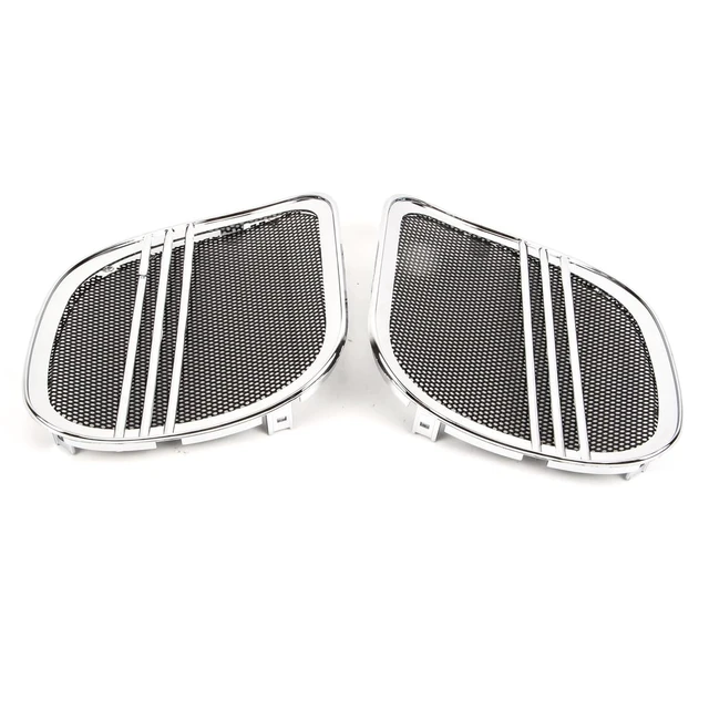 Alt view image 2 of 5 - BRZOXIN Motorcycle Fairing Speaker Grills Cover for Harley Road Glide CVO FLTRXS FLTRU FLTRX (2015 2016 2017 2018 2019 2020 2021 2022 2023) (Set of 2 Chrome)