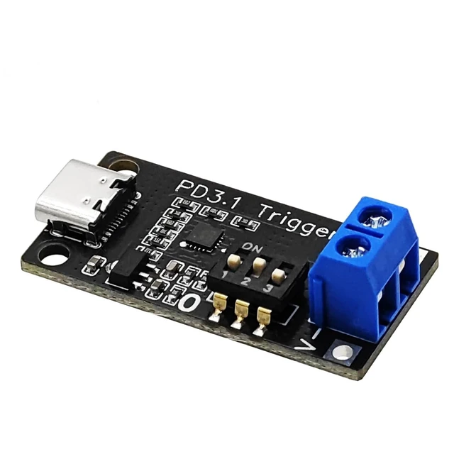 Alt view image 5 of 5 - 4PCS Type-C PD3.0/3.1 QC Trigger Module 5V 9V 12V 15V 20V 28V 5A Adjustable Voltage Fast Charge Power Trigger Board USB-C Female Input