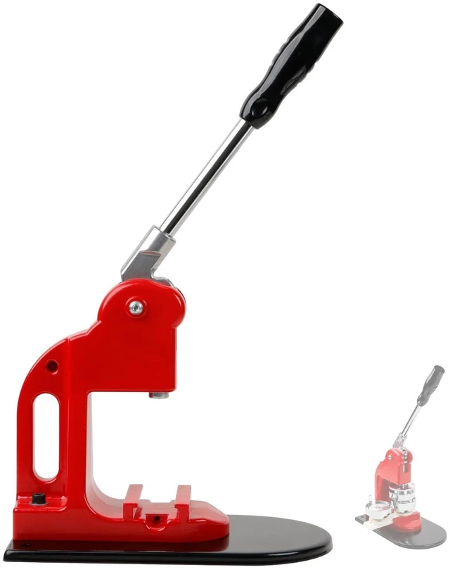 Main image of Happizza Button Maker Machine Frame Compatible with Interchangeable Slide Rail Mold, Only Button Machine Frame