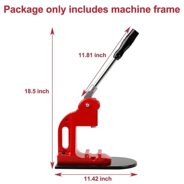 Alt view image 4 of 5 - Happizza Button Maker Machine Frame Compatible with Interchangeable Slide Rail Mold, Only Button Machine Frame