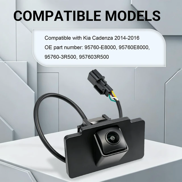 Alt view image 5 of 5 - Rear View Camera 95760-E8000 Compatible with Kia Cadenza 2014 2015 2016