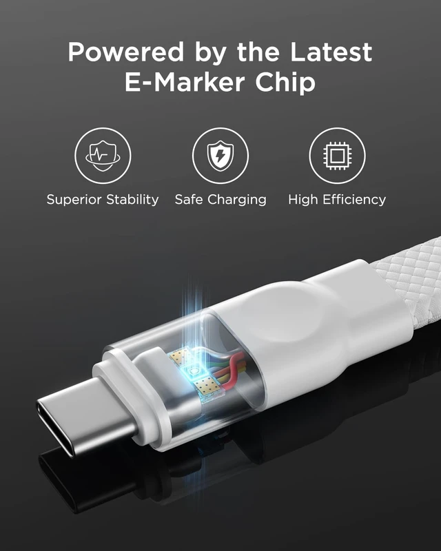 Alt view image 4 of 5 - TALIX USB C to USB C Cable, 240W PD3.2 EPR Fast Charging Cord (5A,10FT)