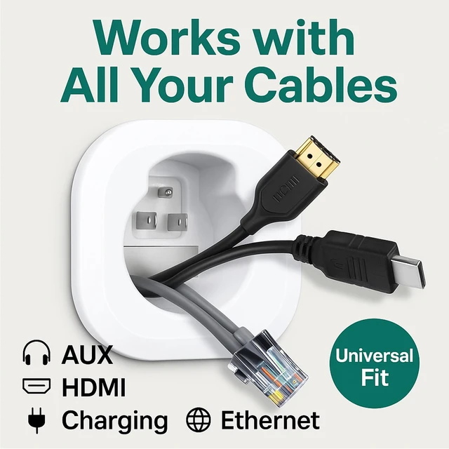 Alt view image 5 of 5 - in-Wall Cable Management kit, Cord Hiding for Wall, Hide TV Wires When Mounting A TV, Includes Power & Low Voltage Cable Management, Includes Hole Saw Drill Attachment for Easy Install