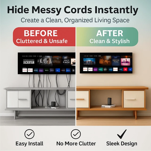 Alt view image 2 of 5 - in-Wall Cable Management kit, Cord Hiding for Wall, Hide TV Wires When Mounting A TV, Includes Power & Low Voltage Cable Management, Includes Hole Saw Drill Attachment for Easy Install
